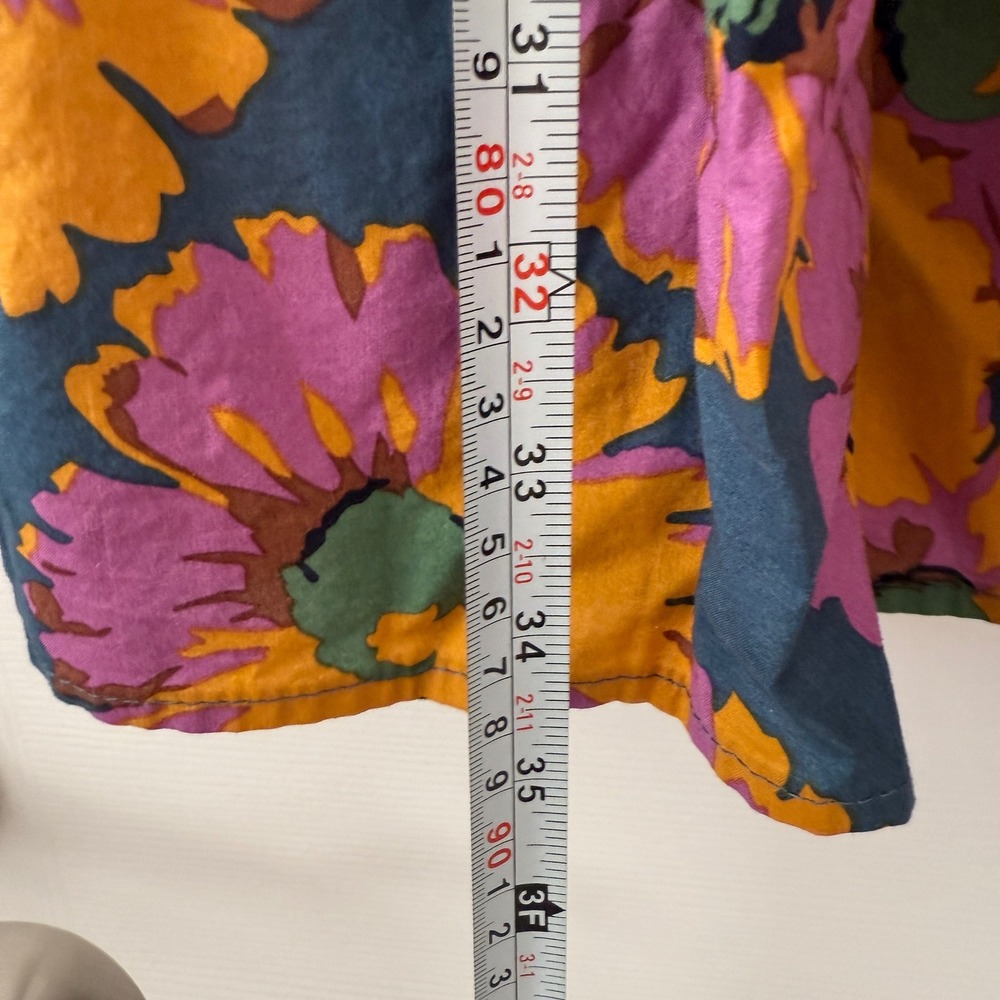 Hudson & Bay Floral Print Mini Dress Long Sleeve Square Neck Casual Boho Funky - Picture 5 of 10